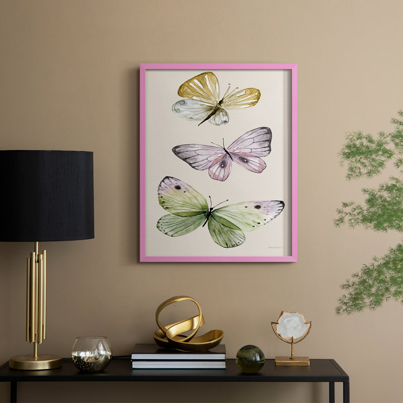 «Fly Away II», reproduction encadrée - bois massif, H 11 po x l 9 po, Rose