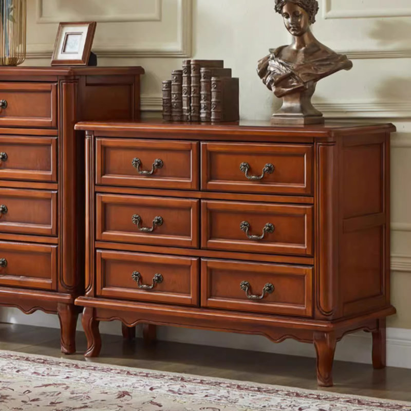 Armoire d'appoint en bois massif cerisier profond, Cerise profonde