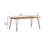 Harth Oak Rectangular Solid Wood Top with Iron Base Dining Table