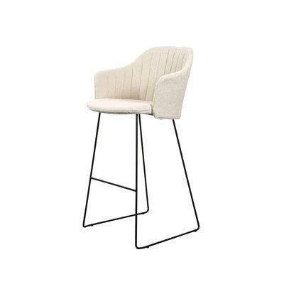 Choice Chair Outdoor and Bar Sledge Steel Base with Upholstery Cover Set (Cane-line Free Seat-Back Cover)