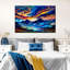 Abstrait coucher de soleil abstrait - reproduction sur toile tendue-306601006