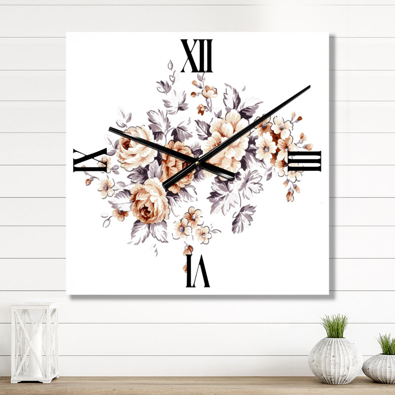 Horloge murale Wild Roses, Moyen