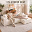Modern Oversized 262cm Boneless Corner Sofa L-Shaped Chenille Sofa With Storage Pockets-131208776-131208780