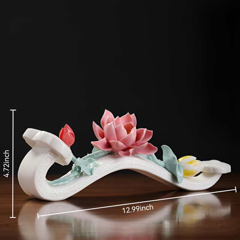 Sculpture exquise en pivoine ruyi - luxueuse pièce décorative