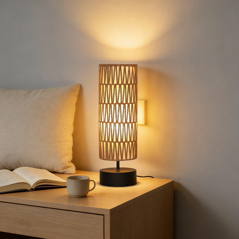 Lampe de table Boho Rattan