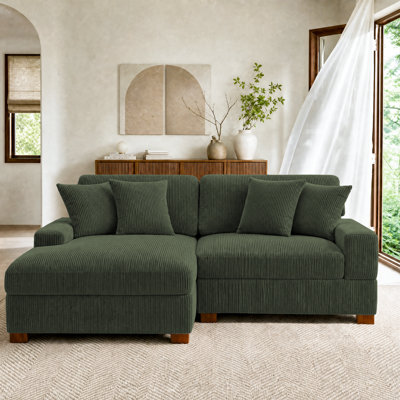 Milbrey 2 - Piece Corduroy Sectional