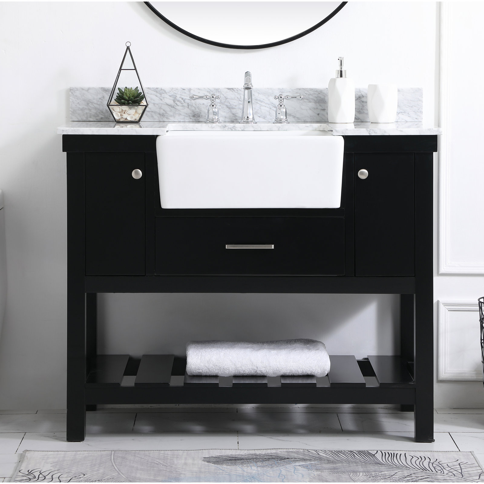 Pelaghia 42'' Single Bathroom Vanity, Black