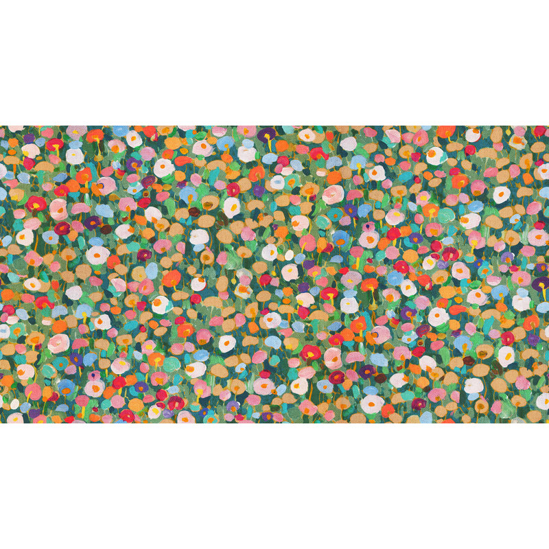 Papier peint floral Prato, Vert foncé