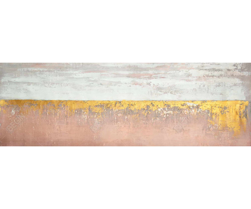 "Golden Pink" sur toile, H 16 po x l 48 po
