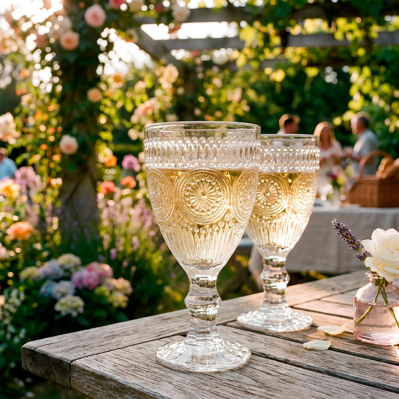 Argon Tableware Amore Ribbed Wine Glasses, Pack of 24
