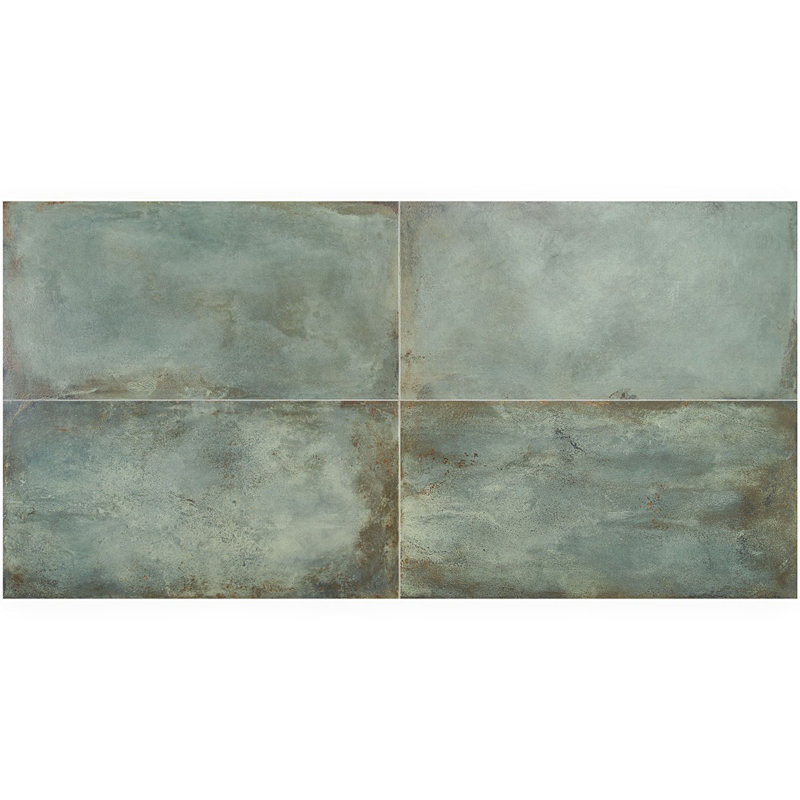 Angela Harris Fremont 23.62 in. x 47.24 in. Matte Porcelain Floor and Wall Tile, Aquamarine