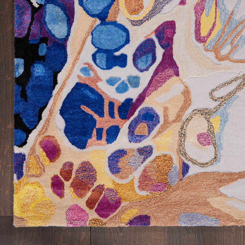 Abstract Area Rug, Rectangle 3'9" x 5'9"