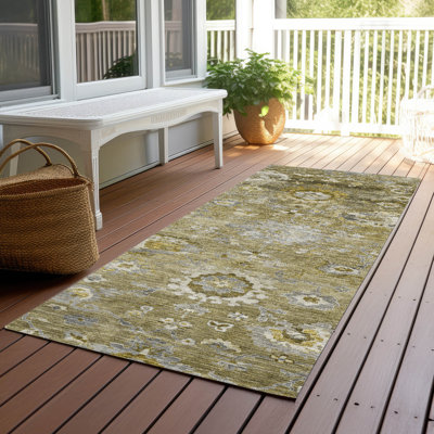 Tapis brun intérieur / extérieur lavable à la machine Chantille ACN1107