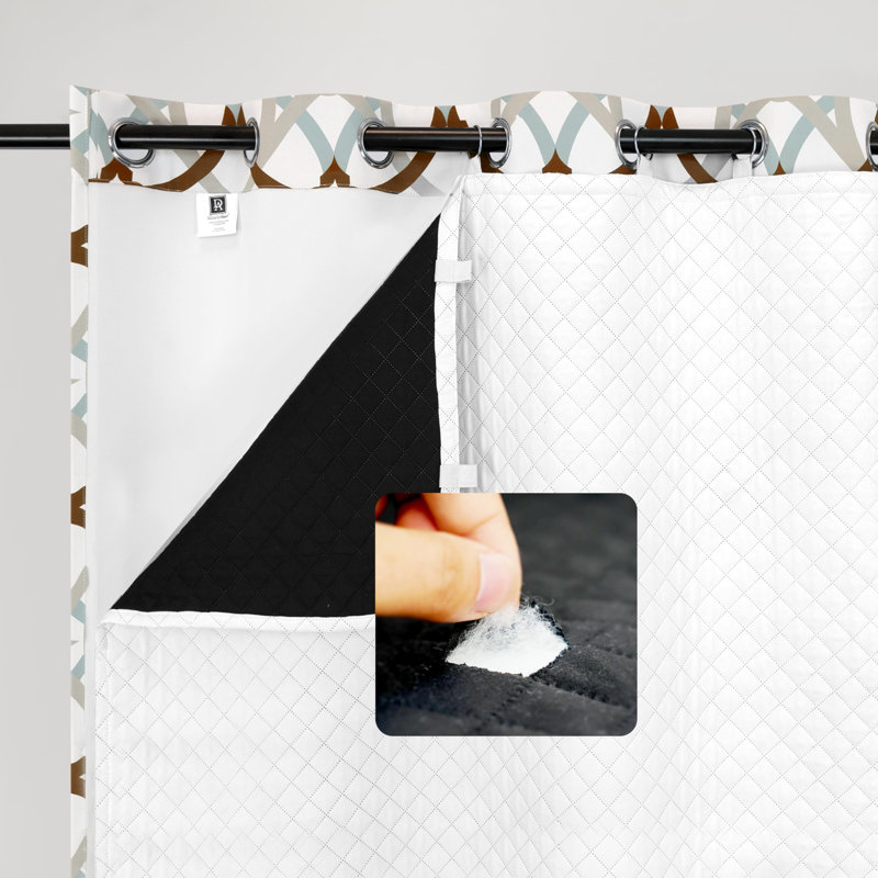Rideau obscurcissant en polyester Lucea, 50" W x 98" L