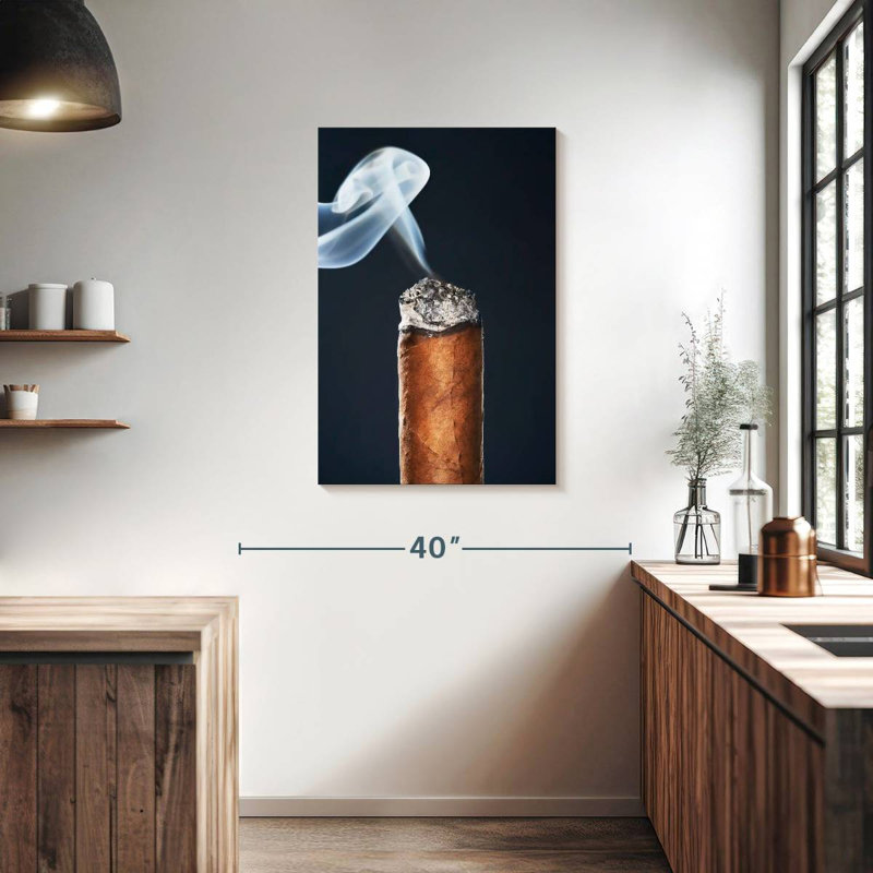 Senne Burning Cigar Up Close, 36" H x 24" W