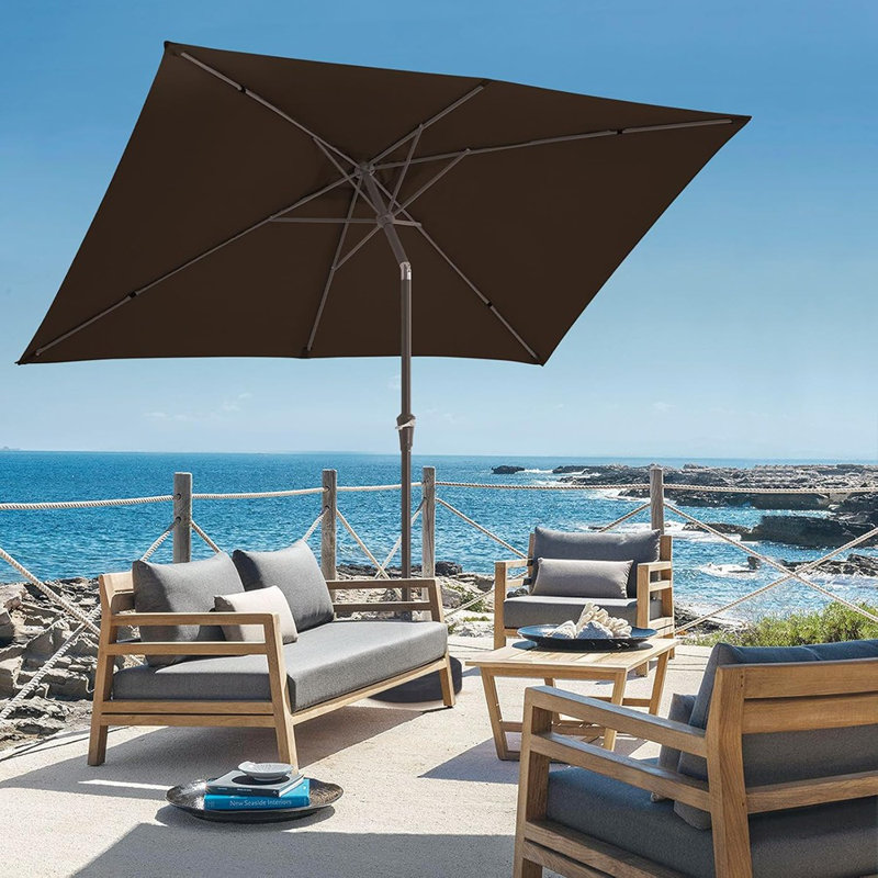 Parasol de patio rectangulaire pour l'extérieur