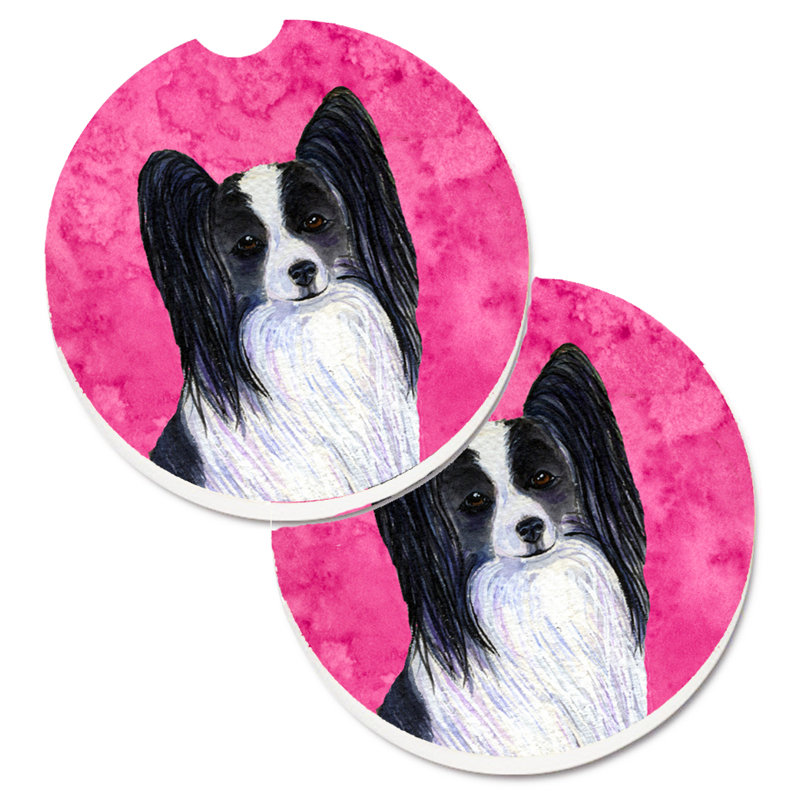 Sous-verre barbu collie voiture, Papillon