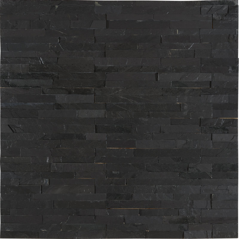 Stonecrest 4.5 in. x 16 in. Mini Split Face Natural Stone Ledger Panel Wall Tile, Kyoto Noir