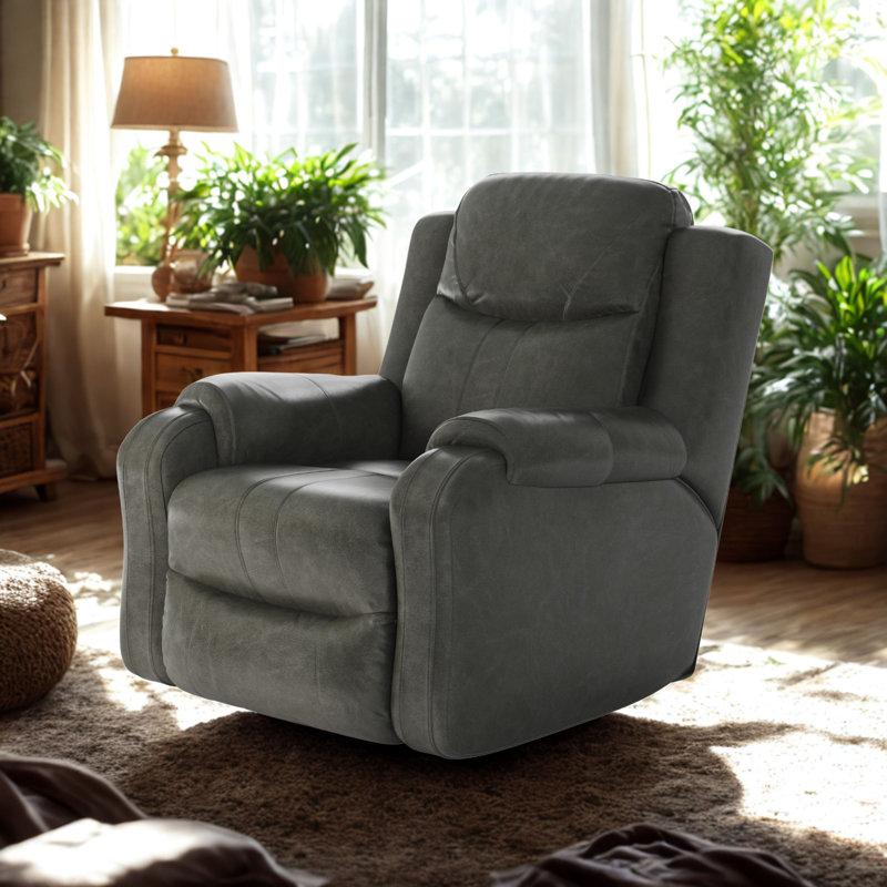 Fauteuil inclinable manuel berçant standard de 37 po de large Marvel, Passion d'ardoise, Manuel
