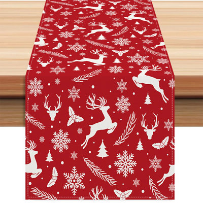 Christmas Table Runner Snowman Snowflake Table Runner Decorative Table Dining Table Runner
