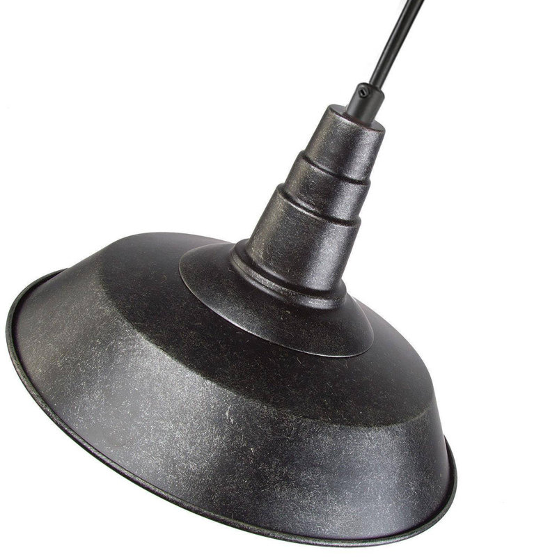 Harlow 1 - Light Single Pendant, 6.3" H x 10.2" W x 10.2" D, Wrought Iron