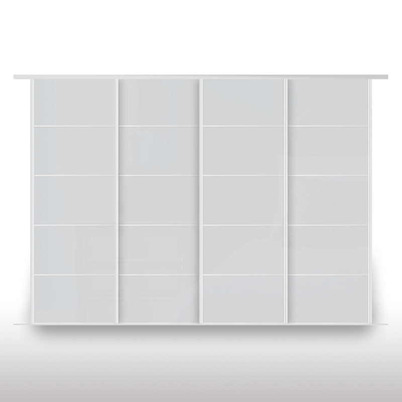 Laketha 4 Door Wardrobe, 230cm x 245cm x 82cm, Grey
