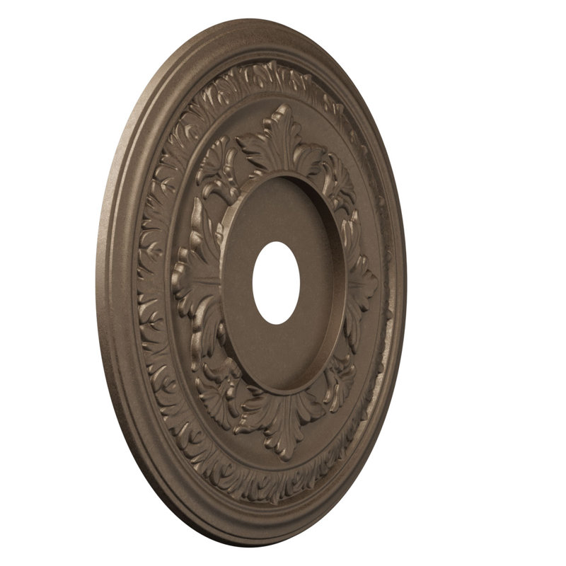 EnduraForm PVC Baltimore Thermoformed Ceiling Medallion, 22"OD x 3 1/2"ID x 1"P (Fits Canopies up to 7 3/4"), UltraCover Satin Blossom White