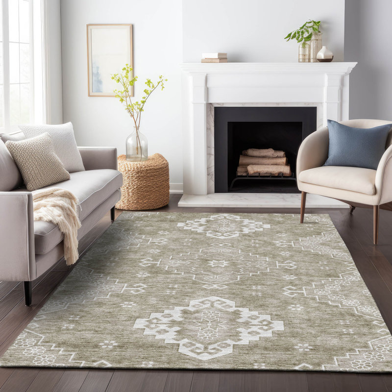  Tapis de porte d'extérieur antidérapant Malchow, Rectangle 2 pi 6 po x 3 pi 10 po