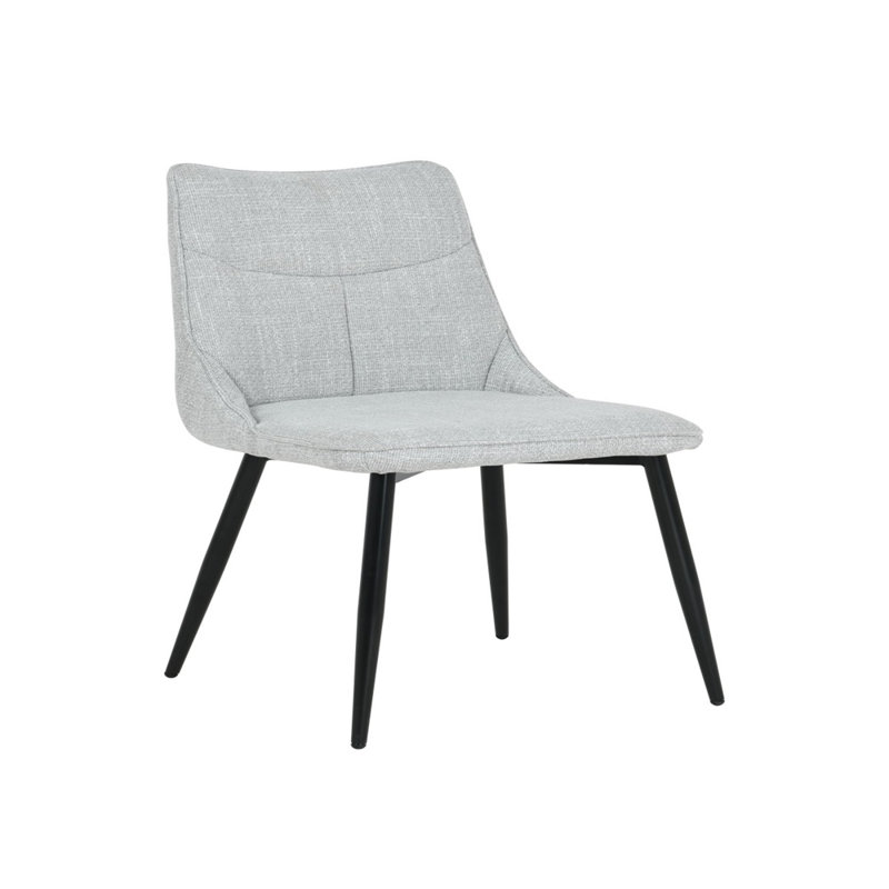 Krishunna Fabric Upholstered Metal Side Chair, Gray