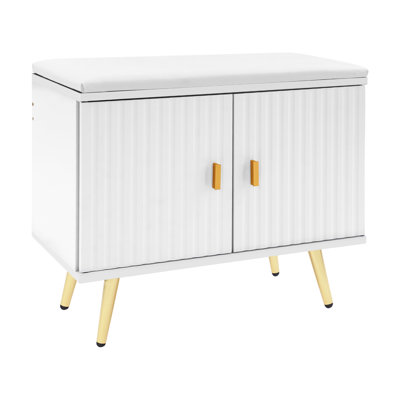 Shoe Storage Bench Freestanding Shoe Changing Bench With Cabinet Storage For Living Rooms, Entrances, Corridors, Hallways
