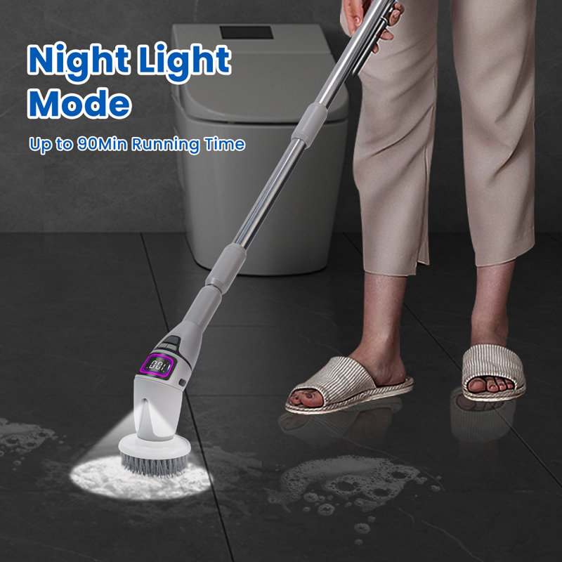 10 In 1 Cordless Electric Spin Scrubber With Extension Handle