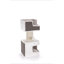 Arbre à chat TTG de 33,9 po Ava de couleur grise avec poteau à griffes pais, maisonnette pour chat, plateforme douillette avec coussin, jouet pour chat suspendu, gris