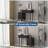 Makeup Vanity Desk with Mirror and Lights, Modern Black Vanity Table with 2 Drawers & Adjustable 3-Drawer Cabinet-597939254