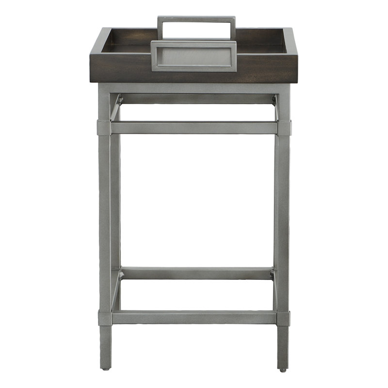 West Camden Solid Wood Tray Top End Table, 22" H x 14" W x 14" D