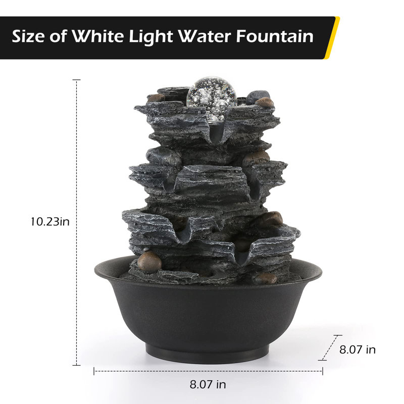 Fontaine en résine Egina avec lumière