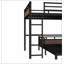 Lit superposé et lit mezzanine en métal polyvalent, conception séparable avec barrière de sécurité renforcée pour une flexibilité et une optimisation de l'espace maximales.-1633469073