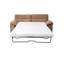 Canapé-lit 2 places, canapé moderne de style Mid-Century, canapé-lit convertible grand format avec structure en bois et revêtement en polyester, conception escamotable, capacité de 300 lb - peu encombrant pour le salon, brun-319640745