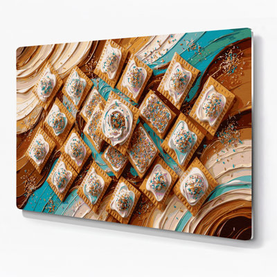Desserts Pop Tarts Brown Metal Wall Art