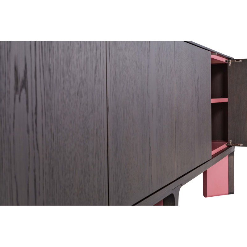 Acro-bat 94.5'' W Solid Wood Sideboard, Light Chocolate Oak/Rosewood