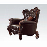 Flourtown Chair W/2 Pillows in Dark Brown & Cherry Oak