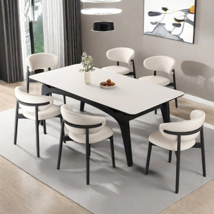 Modern minimalism rectangle dining table set