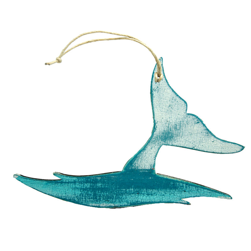 Ornement en bois rustique baleine