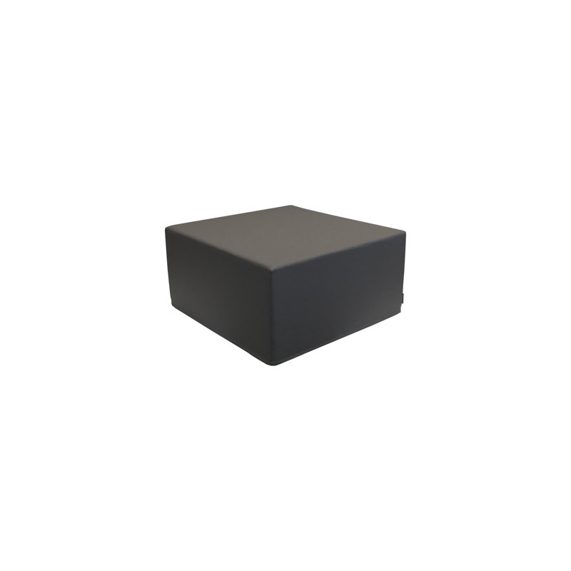 Amlie 78cm Wide Square Solid Colour Pouffe Ottoman, Taupe