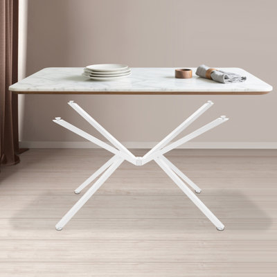 Modern Metal Table Legs With Adjustable Foot Pads, Heavy-Duty Iron Desk Base For Dining, Coffee, Or Console Tables