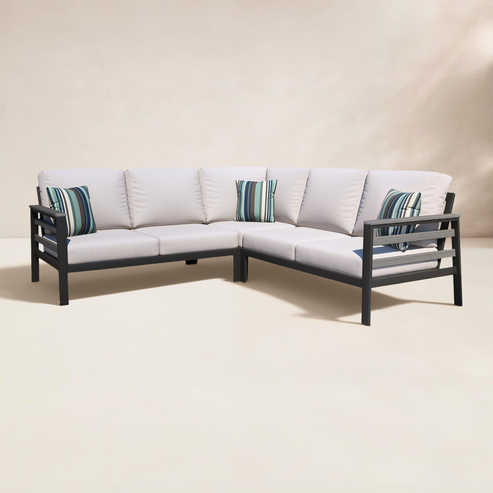 Townsend 87" Sunbrella® Patio Sofa, Gray