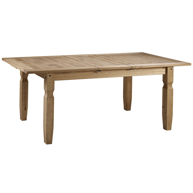 Bridewell Extendable Pine Solid Wood Dining Table, 76 x 162 x 91cm