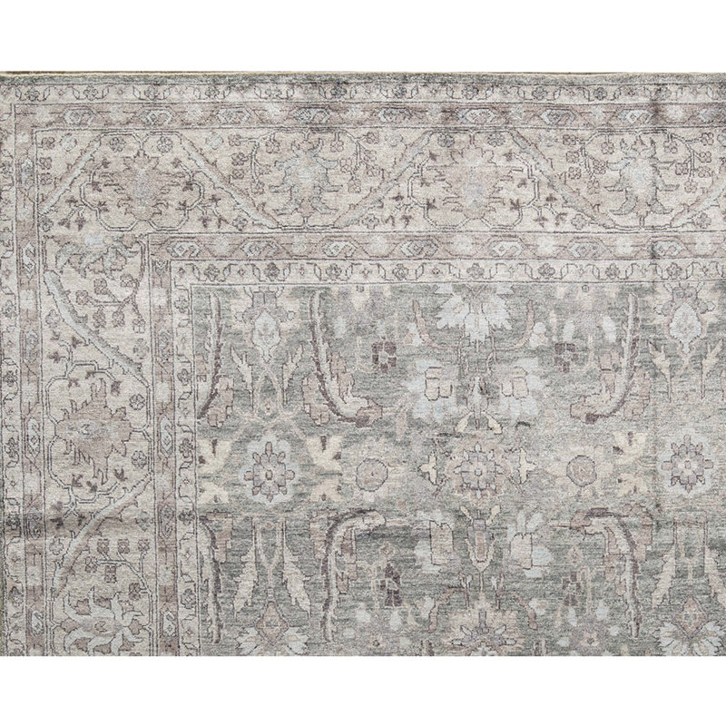 Wool Oriental Area Rug in Gray