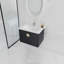 Meuble-lavabo mural simple avec plateau en céramique 27,8 po Rainford