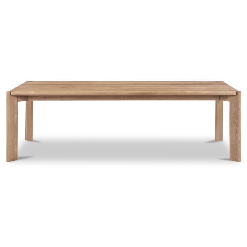 Leola Ash Solid Wood Dining Table, Natural Oak