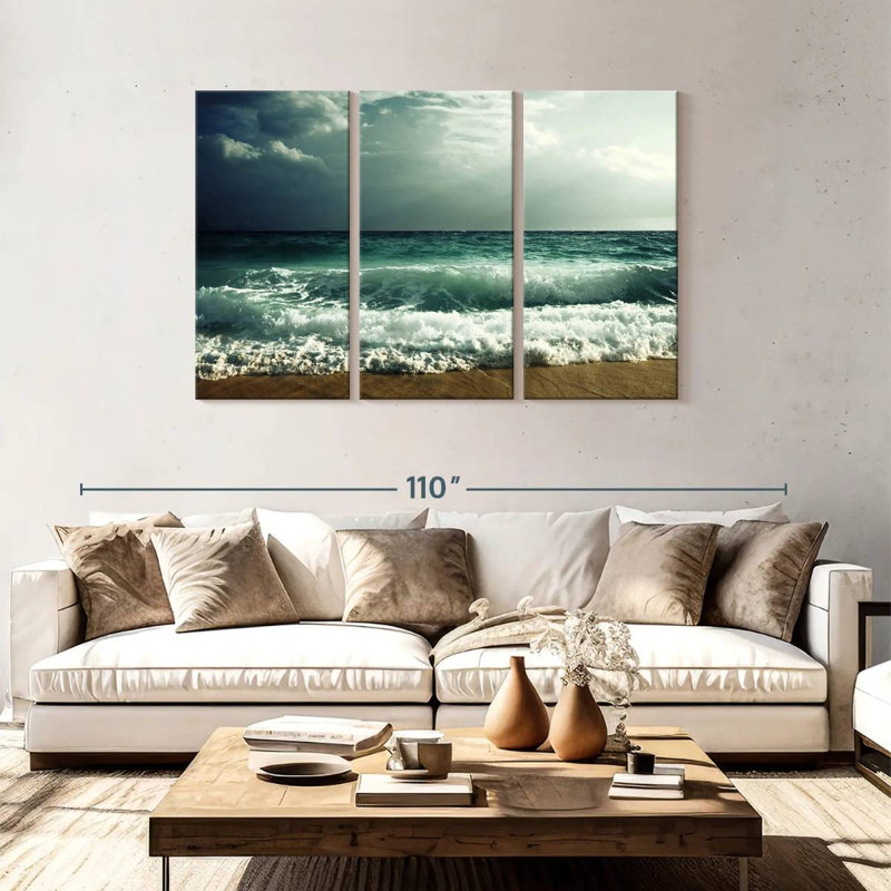 Gillard Dusky Ocean Wave, 48" H x 74" W